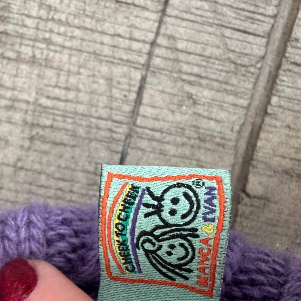 Manca & Ivan Kids' Lavender Knit Hat and Mittens Set Size L